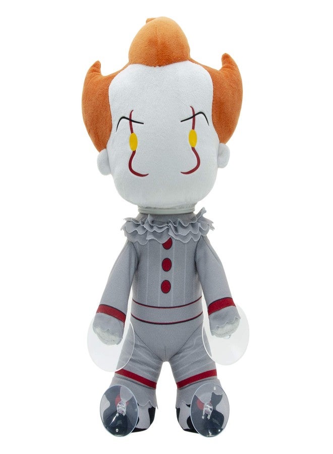 YuMe 12" Creepy Clown Doll Pennywise Plush | Officially Licensed IT Movie Merchandise | Motion Activated 180° Turning Head & Flashing Eyes | 5 Phrases Talking Toy | Spooky Decoration for Kids & Adults - Image 1
