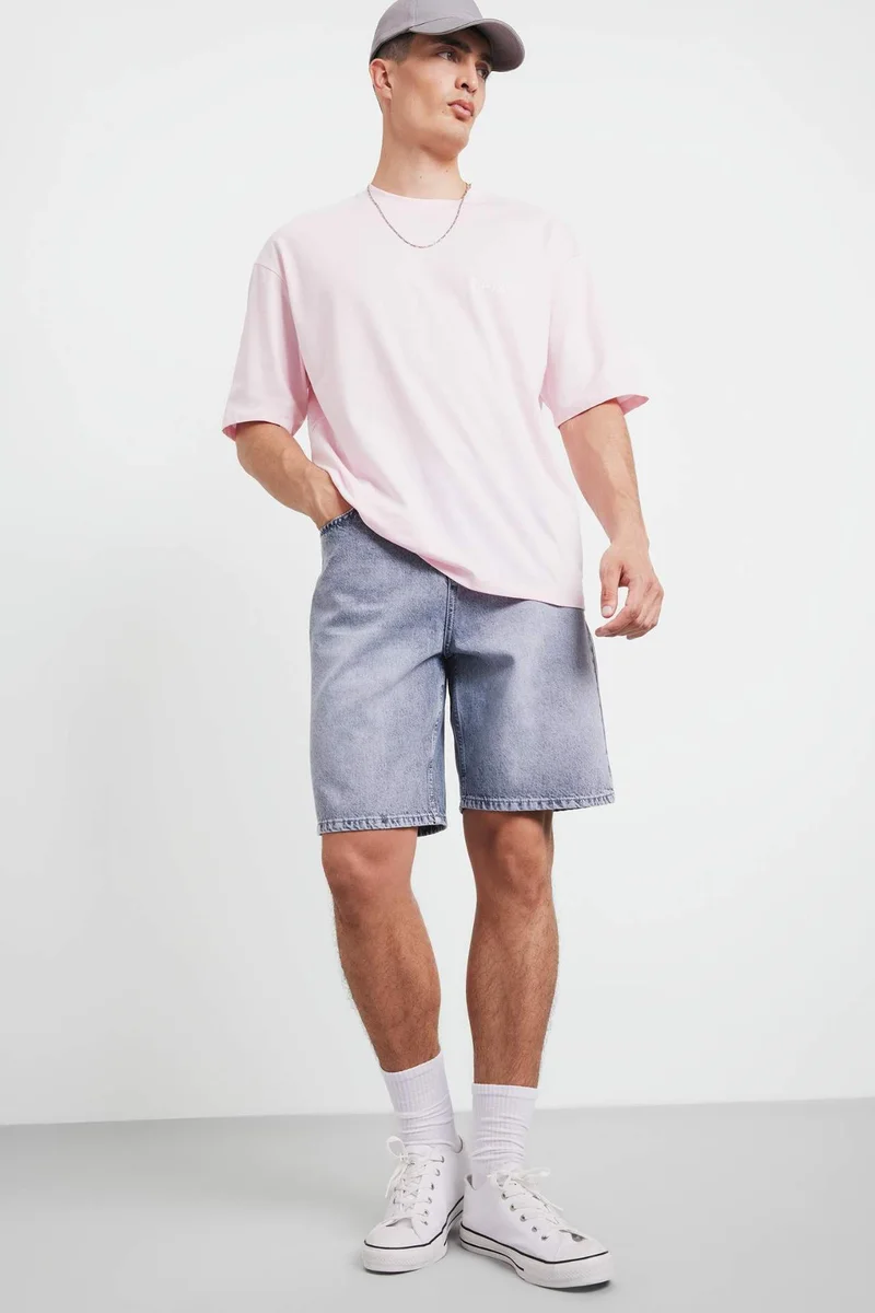 ديفاكتو Cotton Straight Fit Denim Bermuda Shorts