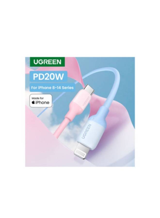 Ugreen USB-C to Lightning PD 35W+ Fast Charging Silicone Cable-1M - Image 2