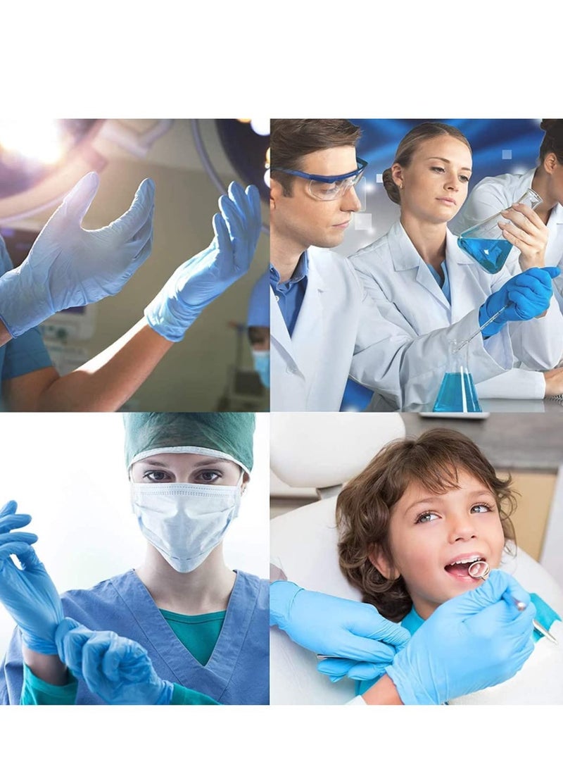 general Disposable Gloves S, Food Safe，Latex-Free and Powder-Free Clear Vinyl Gloves for Cooking, Food Prep, Household Cleaning, Exam| Medium,100 Counts, Blue - Image 2