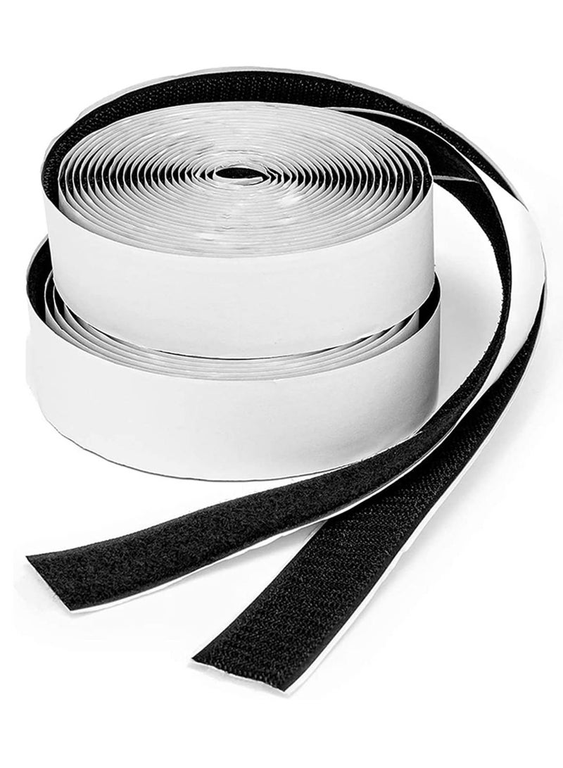 Generic Double-Sided Adhesive, 6M Hook and Loop Tape Velcro Adhesive Strip Self Sticky Back Strip, Strong Self-Adhesive Tape for Curtains Window Office Home  - Image 1