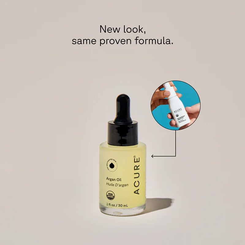 Acure The Essentials Argan Oil - Organic Argan Oil for Hair & Skin, Pure Nourishing Moisture Treatment for Face & Body, Carrier Oil for Essential Oils, Vegan, Natural, Cold Pressed - 1 fl oz - Image 2