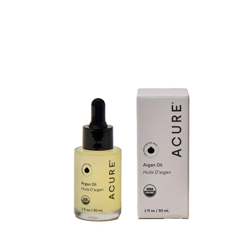 Acure The Essentials Argan Oil - Organic Argan Oil for Hair & Skin, Pure Nourishing Moisture Treatment for Face & Body, Carrier Oil for Essential Oils, Vegan, Natural, Cold Pressed - 1 fl oz - Image 1