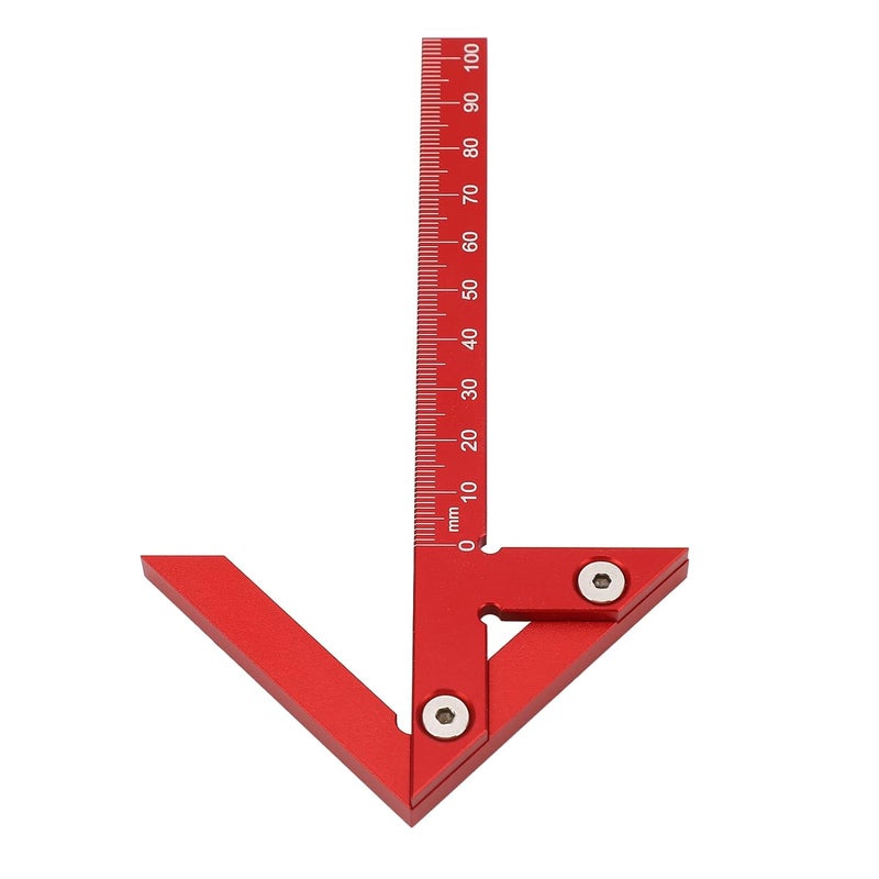 High Precision 105mm Aluminum Alloy Center Ruler with 45 and 90 Degree Angles for Woodworking - Image 4