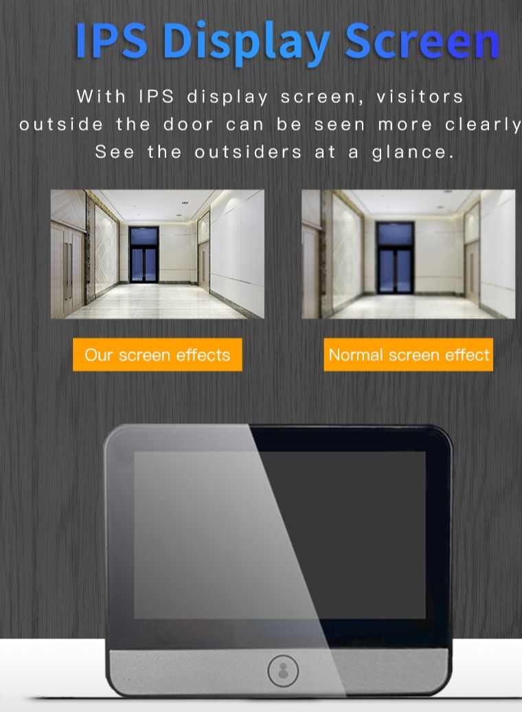 Digital Door Viewer With Door Bell Black  - Image 2