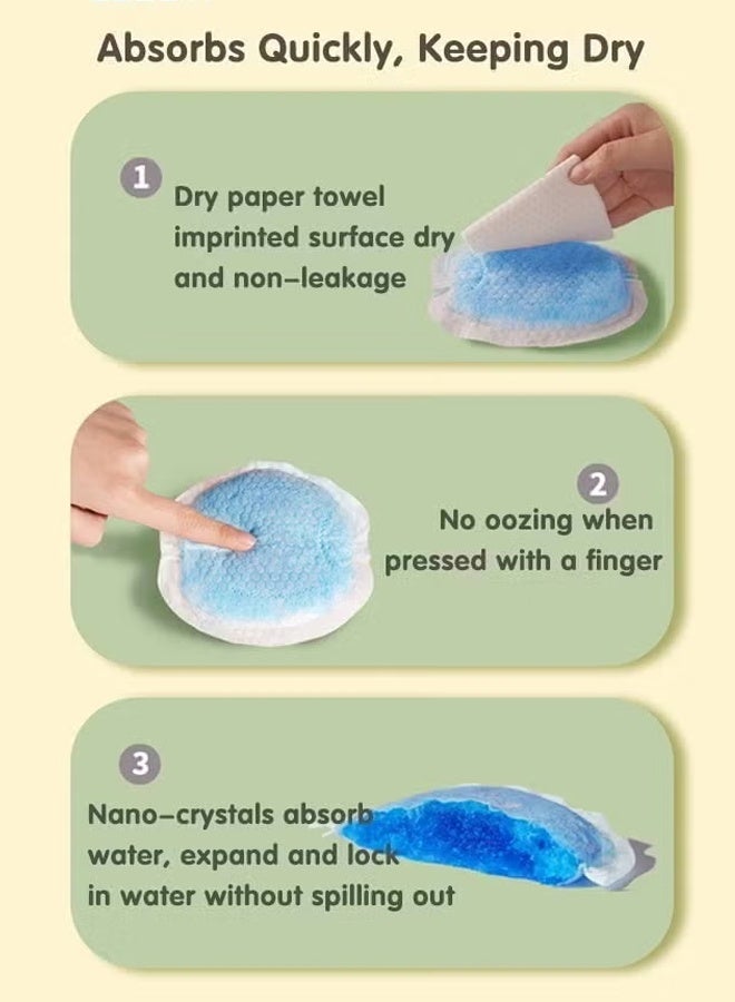 WAI Disposable Nursing Pads, Ultra Thin Breast Pads for Breastfeeding, Ultra-Absorbent and Soft Portable Breast Pads, Portable Nipple Pads, Leak-Proof, Super Absorbent, Keep Dry Nipple Pads（100 pieces ） - Image 4