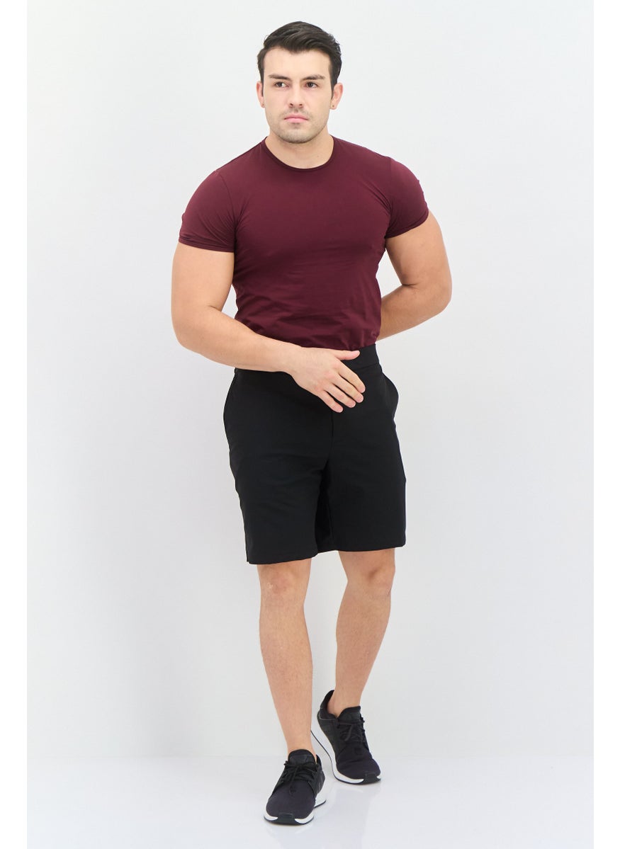 Van Heusen - Men Solid Casual Chino Short, Black - Image 1