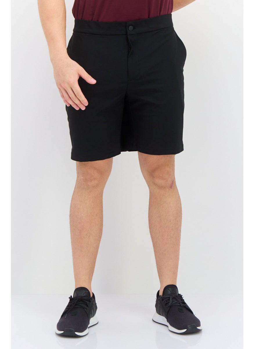Van Heusen - Men Solid Casual Chino Short, Black - Image 1