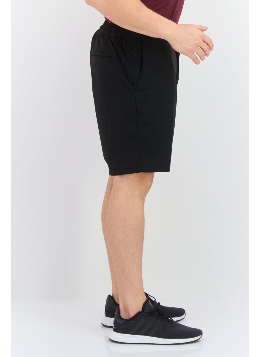 Van Heusen - Men Solid Casual Chino Short, Black - Image 1