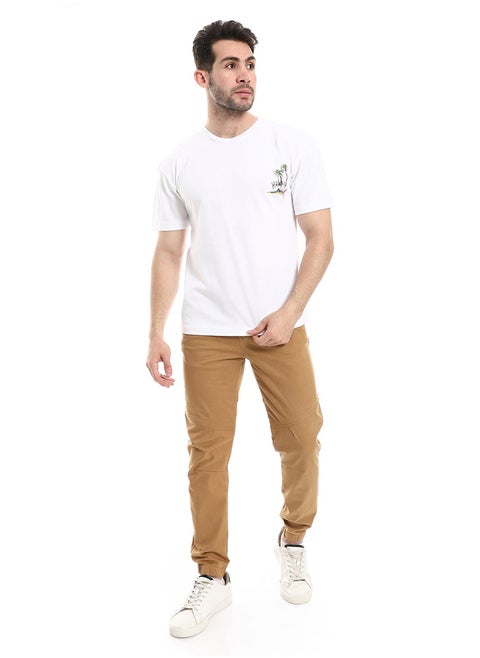 Elastic Waist With Drawstring Pants_Copper
