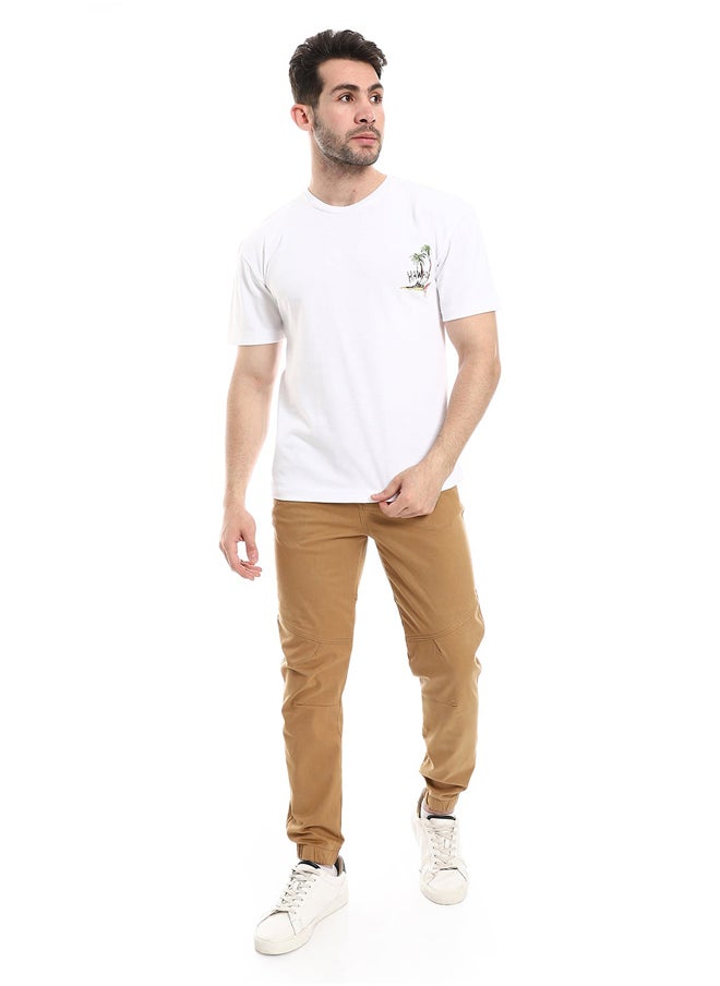 Andora - Elastic Waist With Drawstring Pants_Copper - Image 1