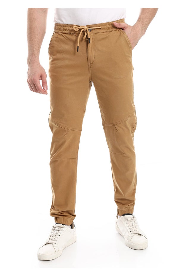 Andora - Elastic Waist With Drawstring Pants_Copper - Image 1