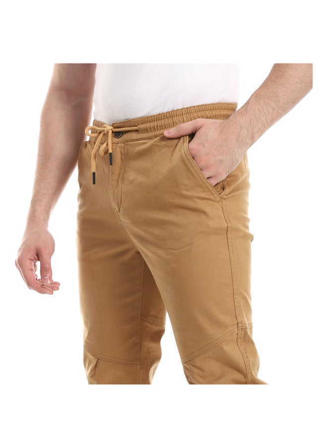 Andora - Elastic Waist With Drawstring Pants_Copper - Image 1