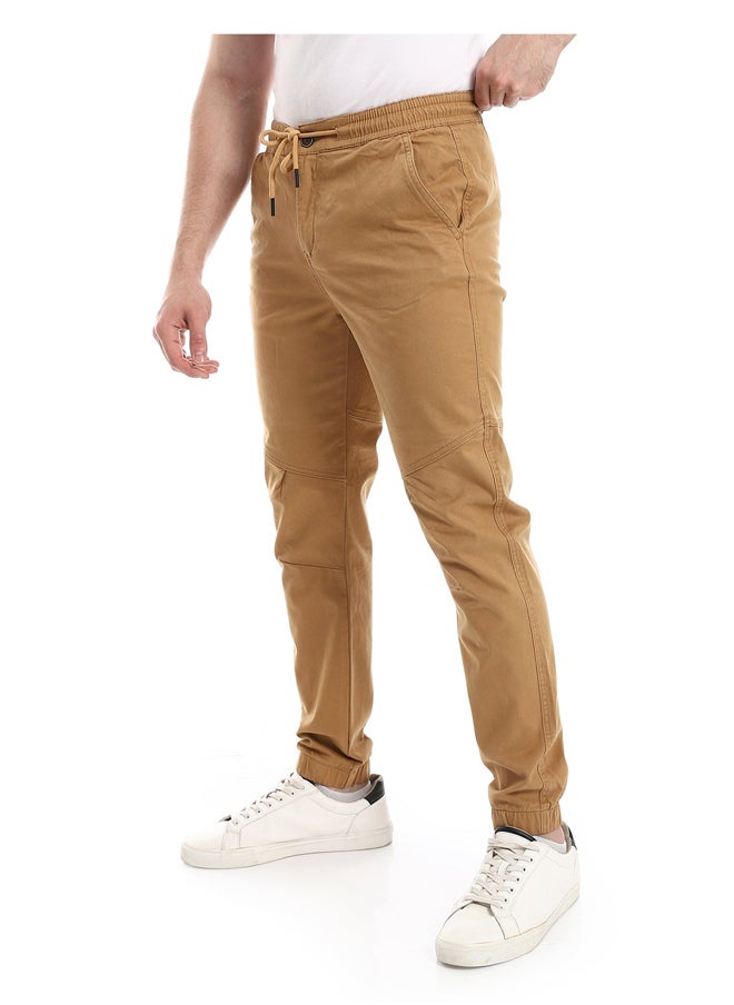 Andora - Elastic Waist With Drawstring Pants_Copper - Image 1
