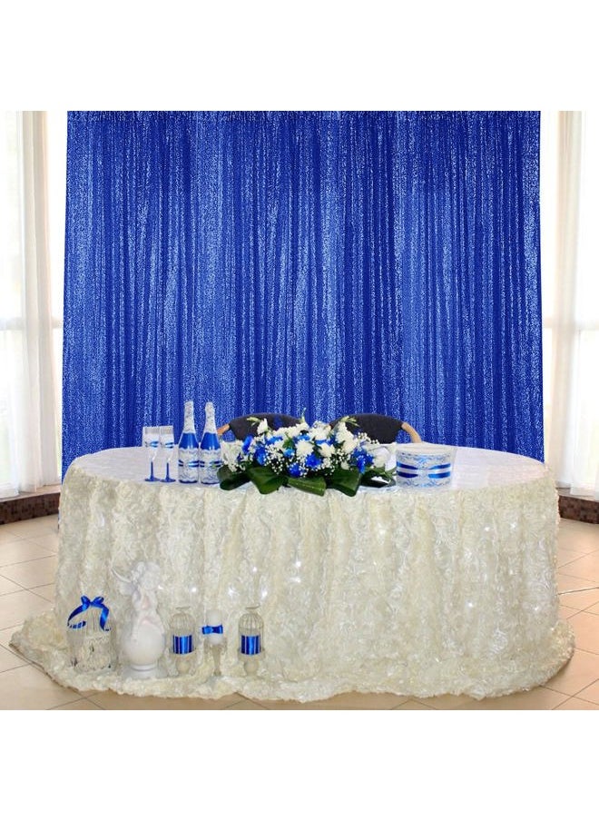 Sugargirl - Navy Blue Sequin Backdrop Curtain 2 Panels 2FTx8FT Glitter Navy Blue Background Drapes Sparkle Photography Backdrop for Party Wedding Birthday Wall Decoration - Image 1