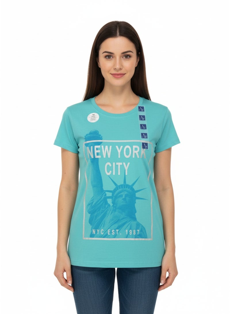 general T-SHIRT LADIES BODICE AOP S/S SV-LTS-35 - Image 1