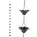 TZSSP TZSSP Rain Chains Decorative Rain Chain Bell with 12 Cups, Decorative Rain Catcher 8-1/2 Length, Blue  - Image 2