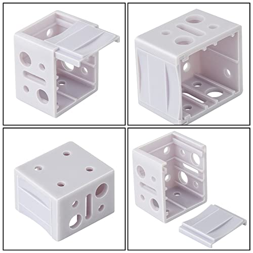 ONLYFU 12 Pack 1 inch Blind Brackets, Vertical Blind Bracket Box Mounting Bracket Window Blinds Headrail Brackets, White - Image 3