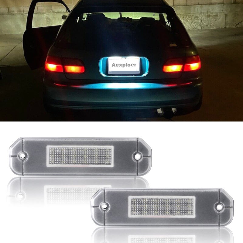 Aexploer LED License Plate Lights Compatible with Del Sol 19931997for Civic Coupe 19962000 for Civic Hatchback 19921995for Civic Sedan 19961998