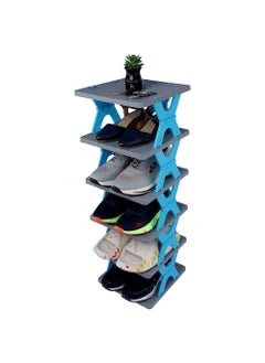 JB Export JB Export Plastic 6 Layer Shoe Rack Stand Storage Organizer Cabinet Durable Portable Shoe Organiser for The Living Room Bedroom Office and Kitchen Space Saving Rack Multicolor  - Image 1