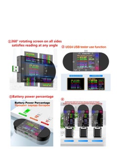 Y&D UD24 DC 5-32V 5.1A IPS Color Screen USB Power Meter DC5.5 Type-C Voltage Current Tester Digital Multimeter Test Speed of Charger Cables Capacity Bank QC PD 2.0 3.0  - Image 5