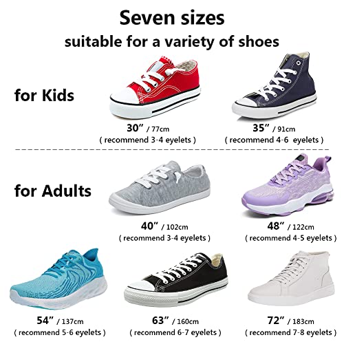 UpUGo 3 Pair Flat Shoe laces, 5/16" Wide Shoelaces for Athletic Running Sneakers Shoes Boot Strings - Image 2