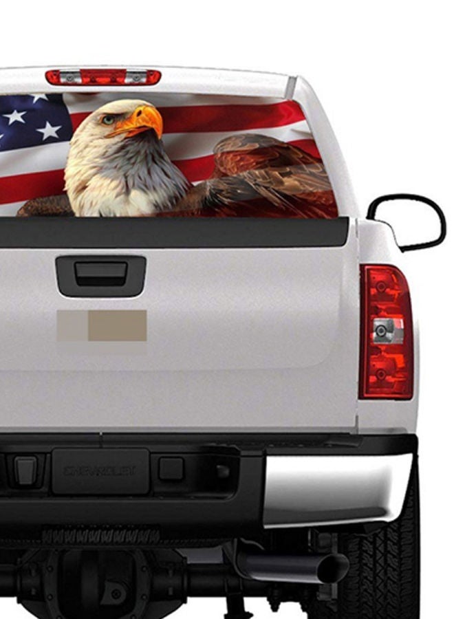 NIBEMINENT American Eagle Flag Window Graphic Sticker For SUV Pick-Up Truck - Image 2