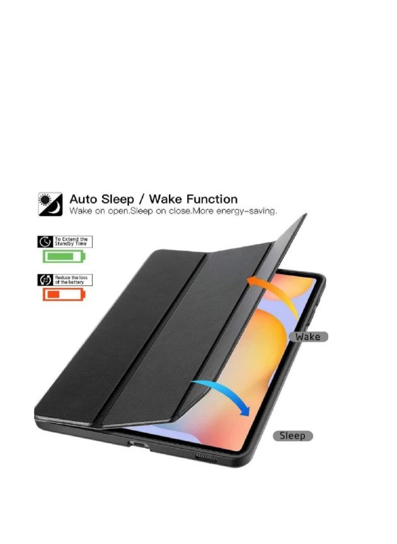 Generic - Case For Samsung Galaxy Tab A7 10.4 Inch 2022(SM-T509) Case With Pen Holder Soft TPU Back Cover With Auto Wake And Sleep, Black - Image 1