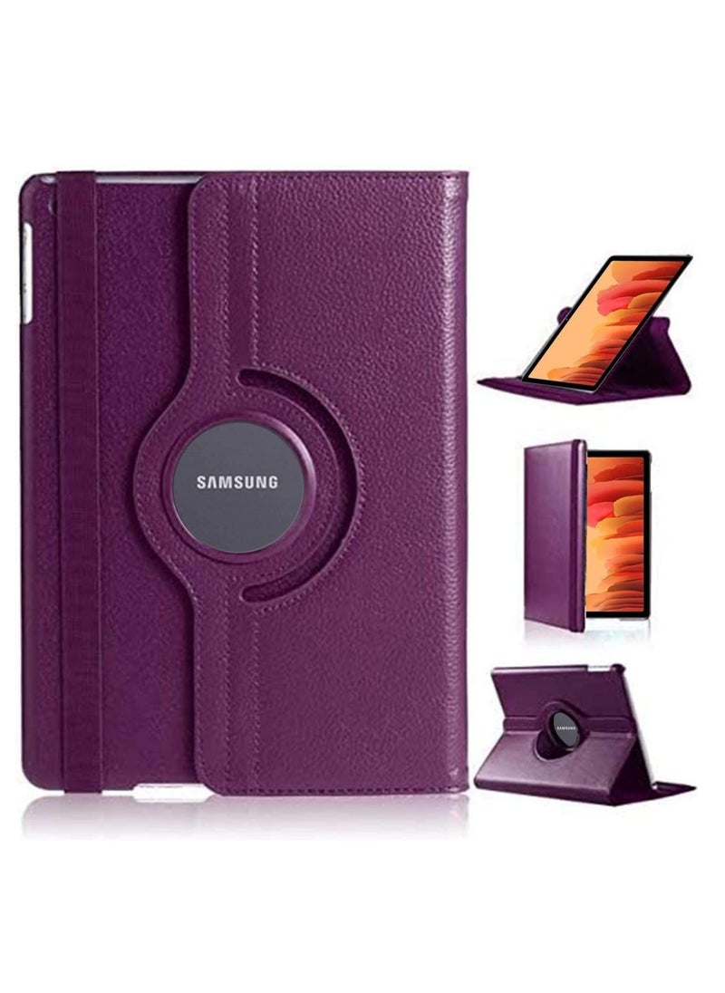 Generic - Galaxy Tab A7 Case, 10.4" 2020 Tab A7 case, PU Leather Smart Case 360 Degree Rotating case Smart Folio Book case For Samsung Galaxy Tab A7 10.4-inch 2020 case (SM-T500/T505/T507) (Purple) - Image 1