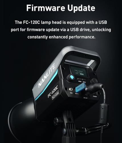 NANLITE FC-120C RGB Full-Color LED Spotlight, 2700K-7500K Color Temperature Adjustable, High Brightness 12850lux, Multiple Control and Power Supply Methods, Suitable for Video Shooting and Photography - Image 4