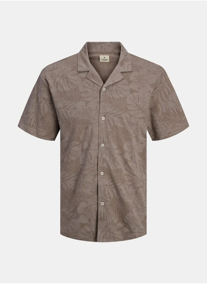 JACK & JONES All Over Print Resort Collar Regular Fit Shirt