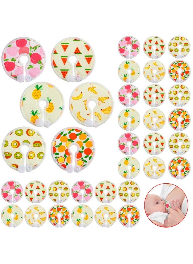 Sosation 36 Pcs Feeding Tube Pads G Tube Button Covers Breast Nipple Soft Cotton Pads Reusable Button Pads Washable Abdominal Peritoneal Feeding Tube Supplies For Kid Baby Breastfeeding Nursing Care 6 Pattern  - Image 2