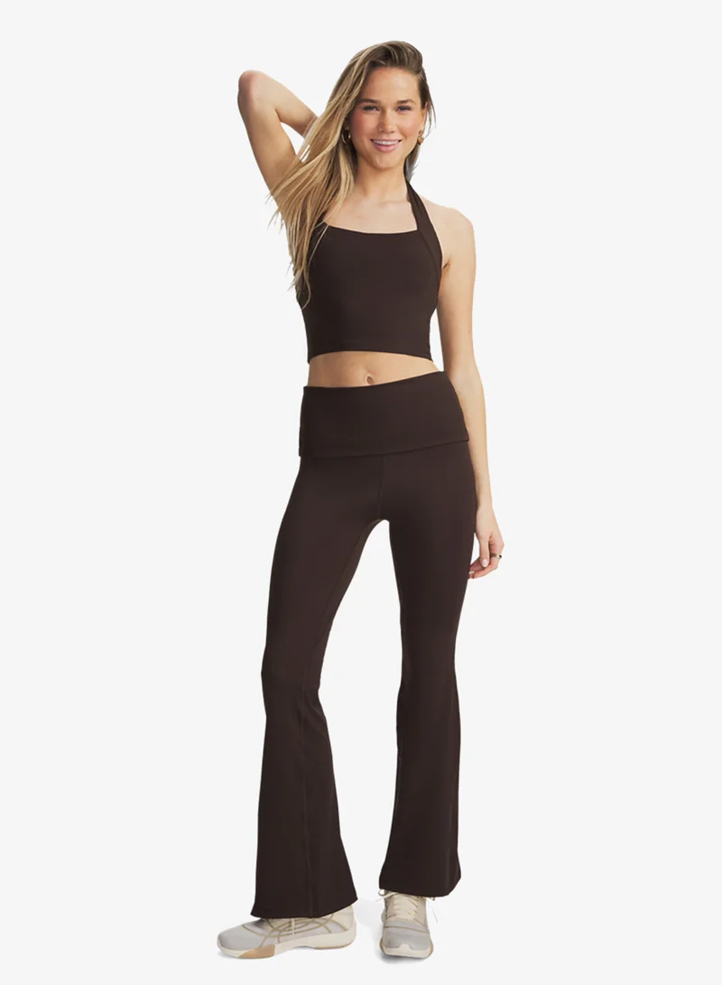 UNDER ARMOUR  Meridian Ribbed Foldover Flare Pants for Women | Best Price UAE