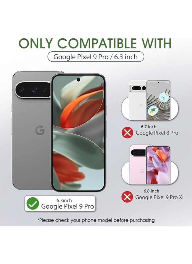 2 In 1Tempered Glass and Camera Lens Protector for Google Pixel 9 Pro, HD Clear 9H Hardness [Case Friendly] Film Bubble Free  - Image 2