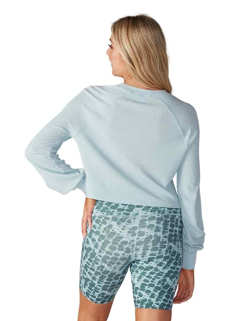 Tavi Renew Waffle Knit Crop Long Sleeve Sage - Image 3