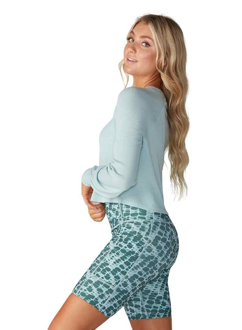 Tavi Renew Waffle Knit Crop Long Sleeve Sage - Image 2