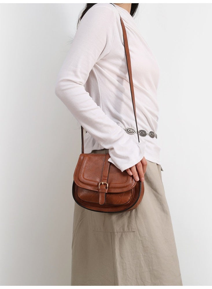 هاي هيلوك حقيبة كتف نسائية صغيرة ، حقيبة كتف من جلد البولي يوريثان للنساء ، حقيبة نسائية مع حزام قابل للتعديل - Image 3