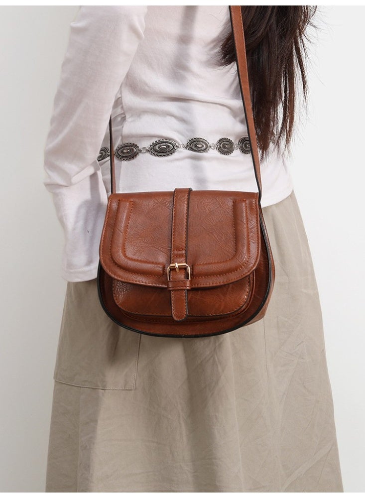 هاي هيلوك حقيبة كتف نسائية صغيرة ، حقيبة كتف من جلد البولي يوريثان للنساء ، حقيبة نسائية مع حزام قابل للتعديل - Image 5