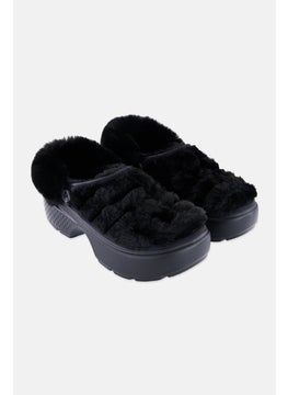 crocs Women Stomp Lined Quilted Slingback Clogs, Black  - Image 1