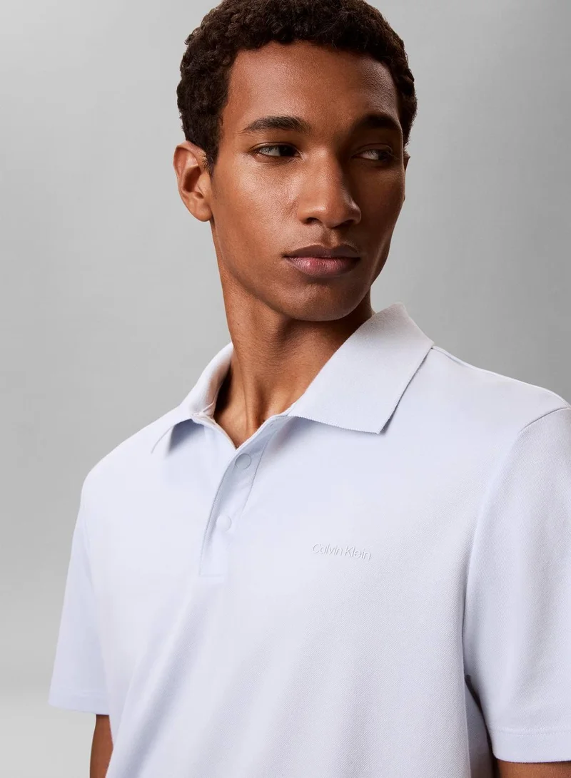 Calvin Klein Plein Air Interlock Knit Bird's Eye Polo Shirt for Men | Best Price UAE