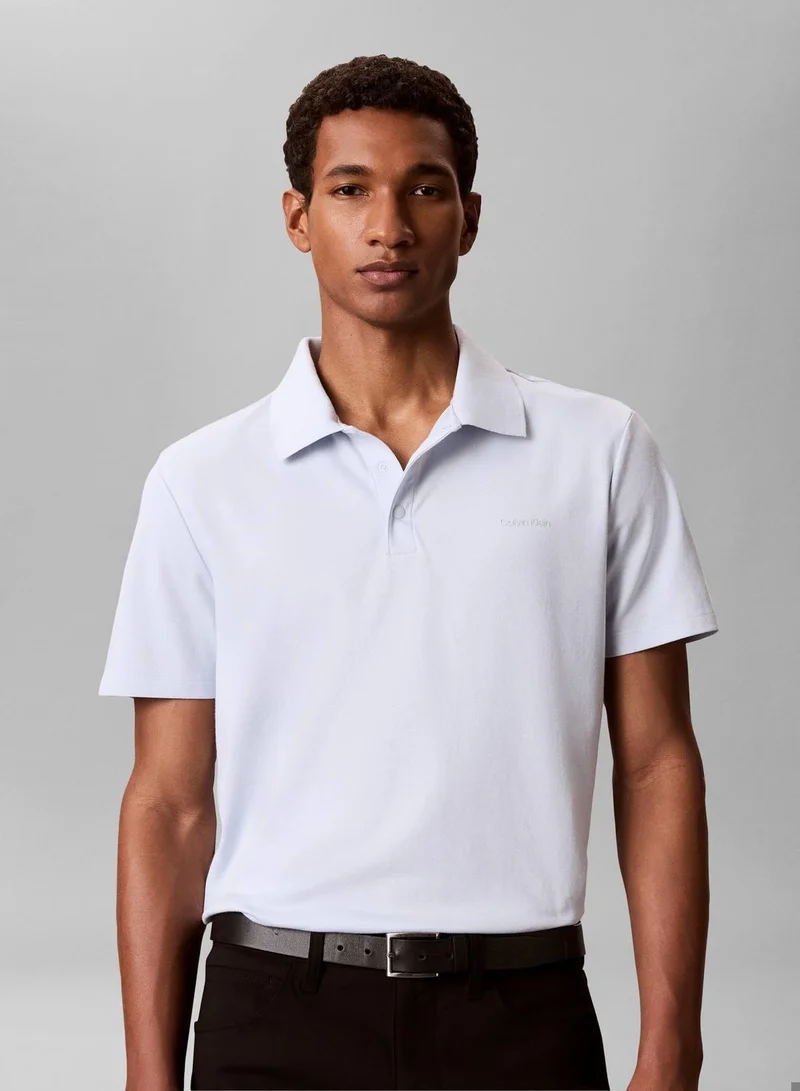 Interlock Knit Bird's Eye Polo Shirt