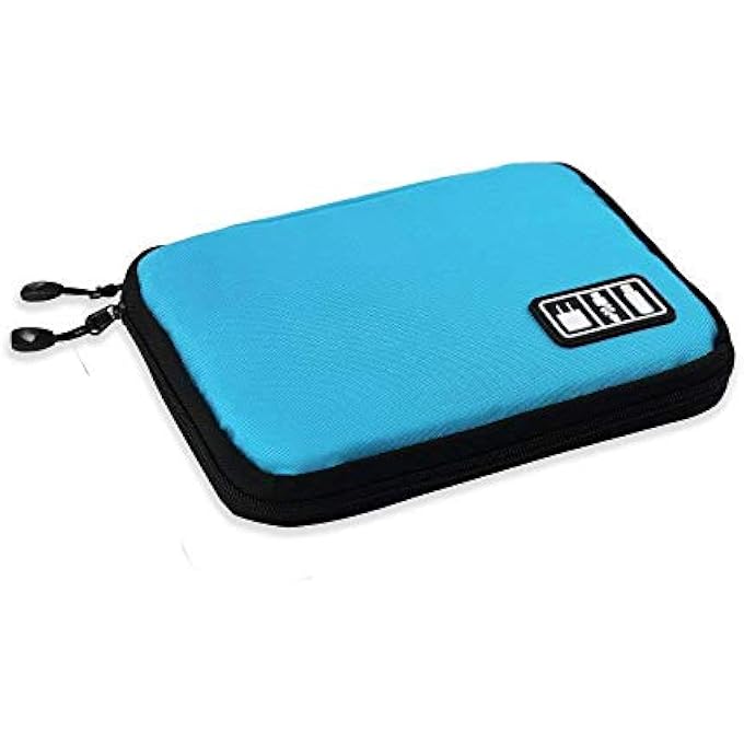 TRAVEL STORAGE BAG ELECTRONICS CABLE EARPHONES WIRES ORGANIZER CASE PORTABLE ZIPPER POUCH FOR HARD DRIVES CHARGER MEMORY CARD POWER BANK - Image 1