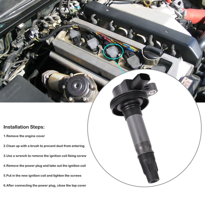 LCWRGS Ignition Coil Packs for Ford Edge Explorer Taurus Flex Lincoln MKZ MKS MKX Mazda CX9 CX-9 2007 2008 2009 2010 2011 2012 2013 2014 2015 3.5 3.7 Replaces# UF553, Set of 6 - Image 5