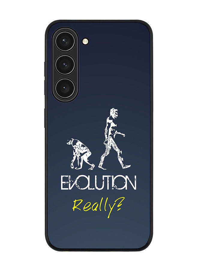 Stylizedd Rugged Black edge case for Samsung Galaxy S23+ 5G Slim fit Soft Case Flexible Rubber Edges Anti Drop TPU Gel Thin Cover - Evolution Really (Grey) - Image 1