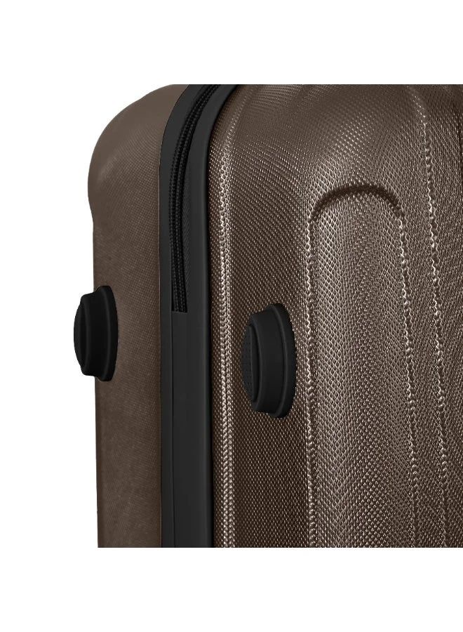 Senator 20 Hard Case Travel Bag Cabin Luggage Trolley ABS Lightweight Suitcase with 4 Spinner Wheels KH132, Coffee  | Best Price UAE