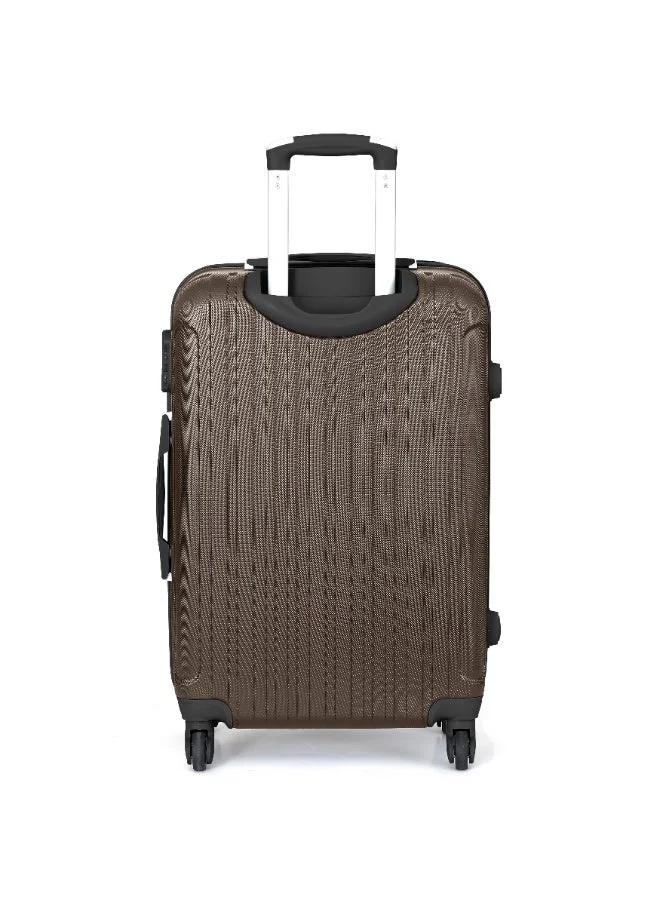Senator 20 Hard Case Travel Bag Cabin Luggage Trolley ABS Lightweight Suitcase with 4 Spinner Wheels KH132, Coffee  | Best Price UAE