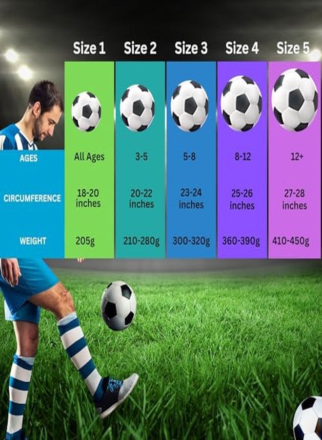 كرة قدم ذكية من أوليكس مع مضخة هواء، مقاس 5 - المقاس: 5 (قياسي، عبوة من قطعتين) - Image 3