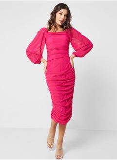 Ginger Ruched Bodycon Dress  - Image 4