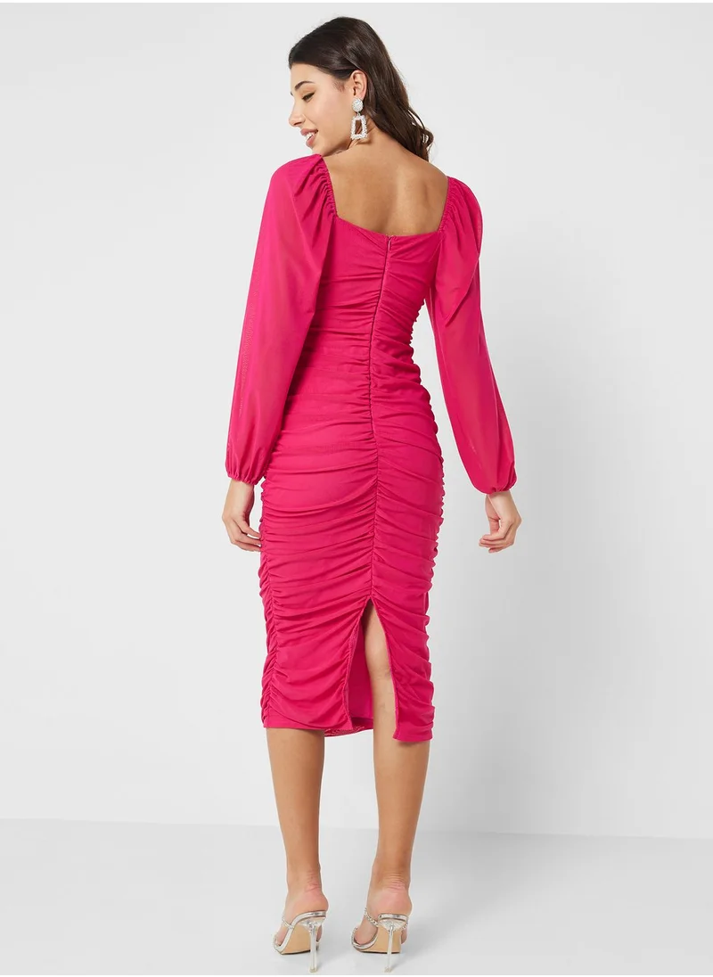 Ginger Ruched Bodycon Dress