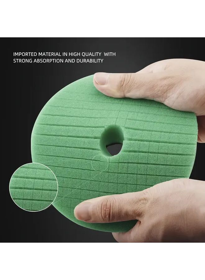 5 قطع 5 بوصة وسادات تلميع على شكل حرف T ذاتية اللصق عجلات تلميع السيارات إسفنج مطاطي - Image 5